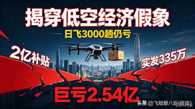 揭穿低空经济假象！日飞3000趟却巨亏，2亿补贴仅发335万
