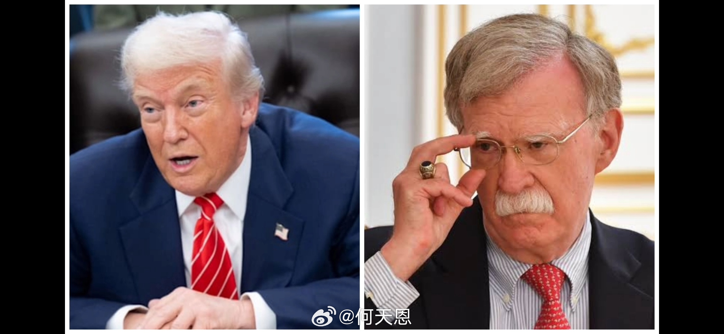 约翰.博尔顿史诗级地嘲讽了特朗普他说:：伊朗人像拉小提琴一样把特朗普玩弄于股掌之