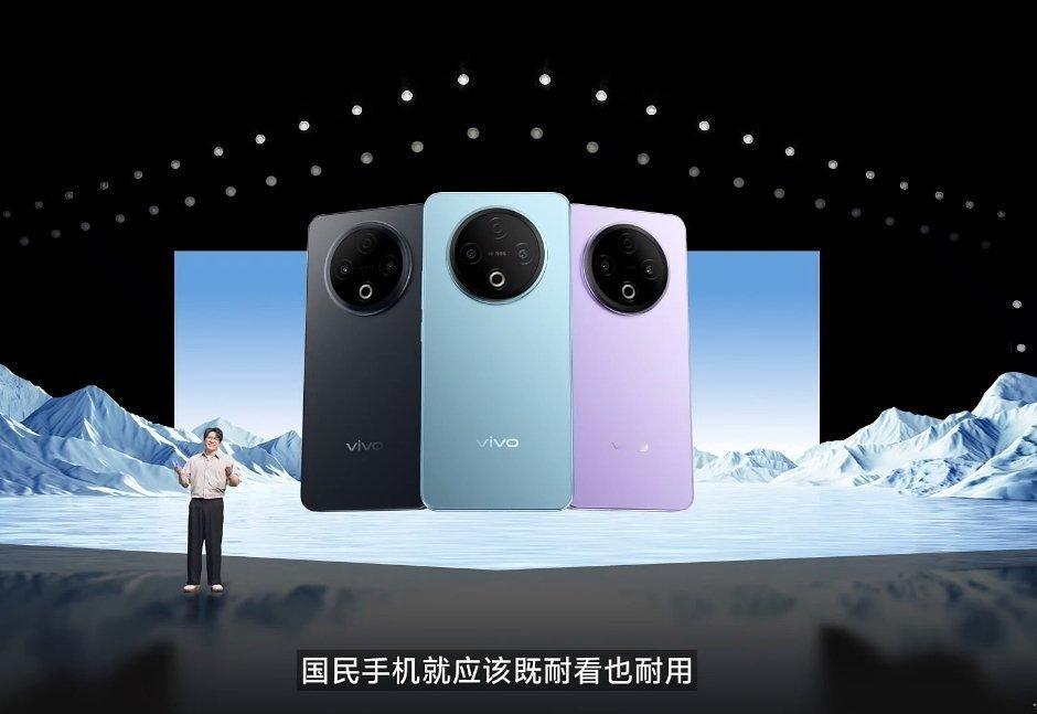 vivo Y500 来了!有三款配色：冰川蓝、龙晶紫、玄武黑，而且全机身采用磨砂