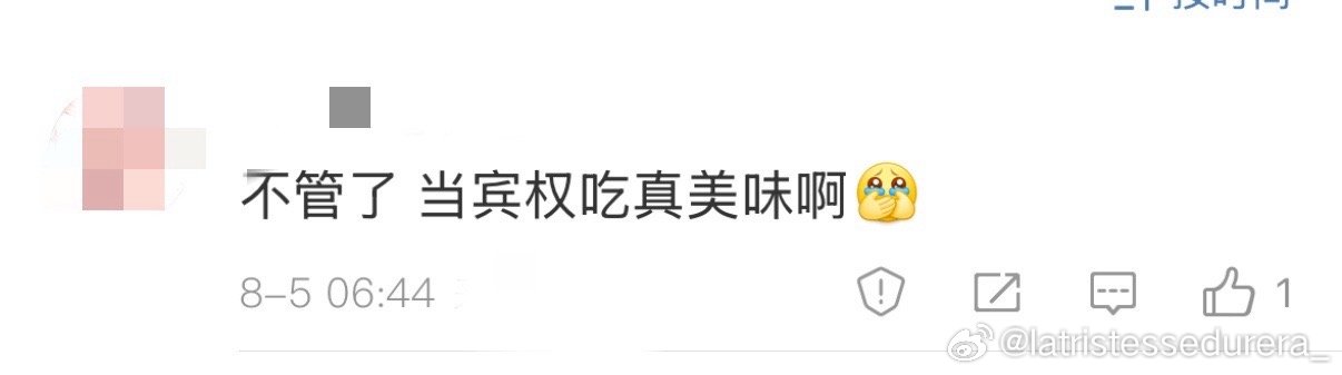 发这类评论的都会被我拉黑，拜托别评论我，我不想知道你在吃什么 