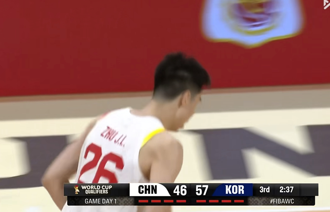 中国男篮vs韩国男篮 还得是朱俊龙！ 