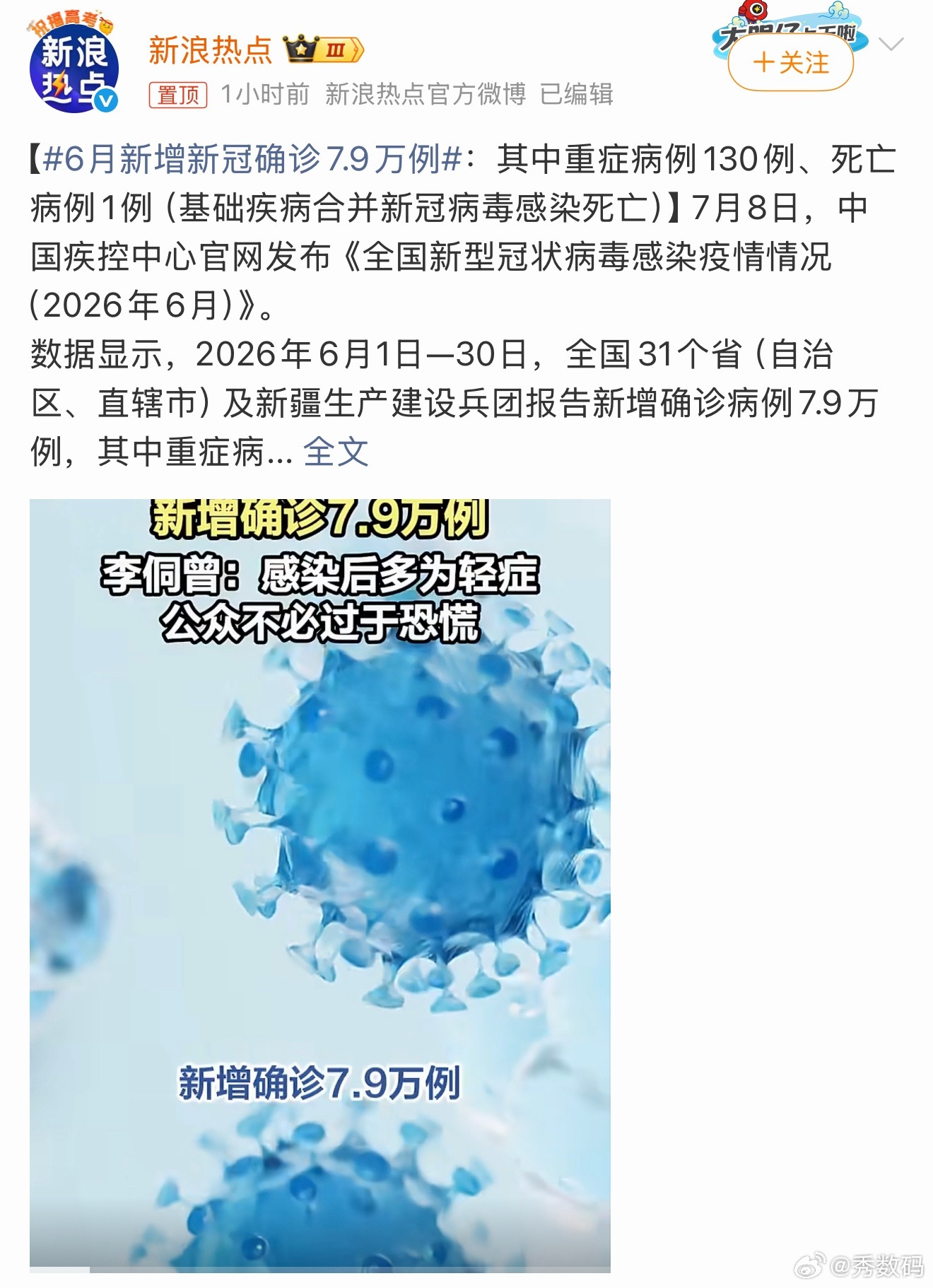 6月新增新冠确诊7.9万例啊？新冠不仅没有结束，6月份确诊7.9万例。 