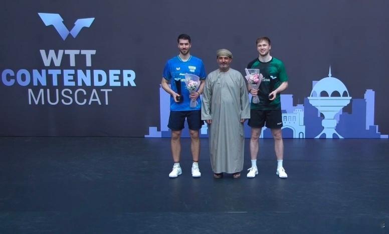 恭喜林诗栋(小石头）黄友政(黄油）获得WTT常规挑战赛马斯喀特站男双冠军 