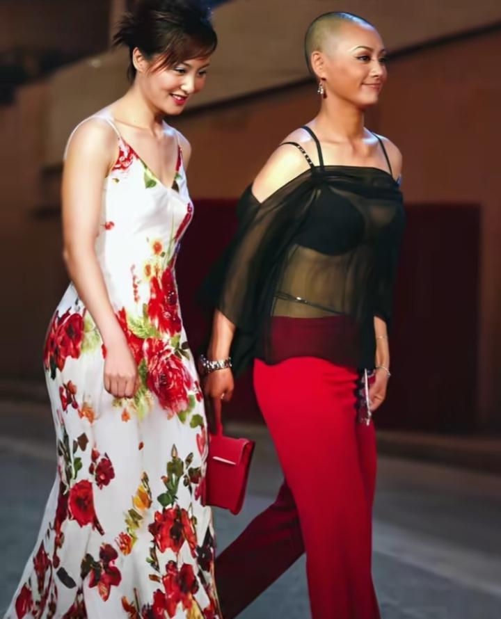 红毯上，大陶虹身边站了个“和尚”，镜头拉近一看，全场记者倒吸一口凉气——是宁静。