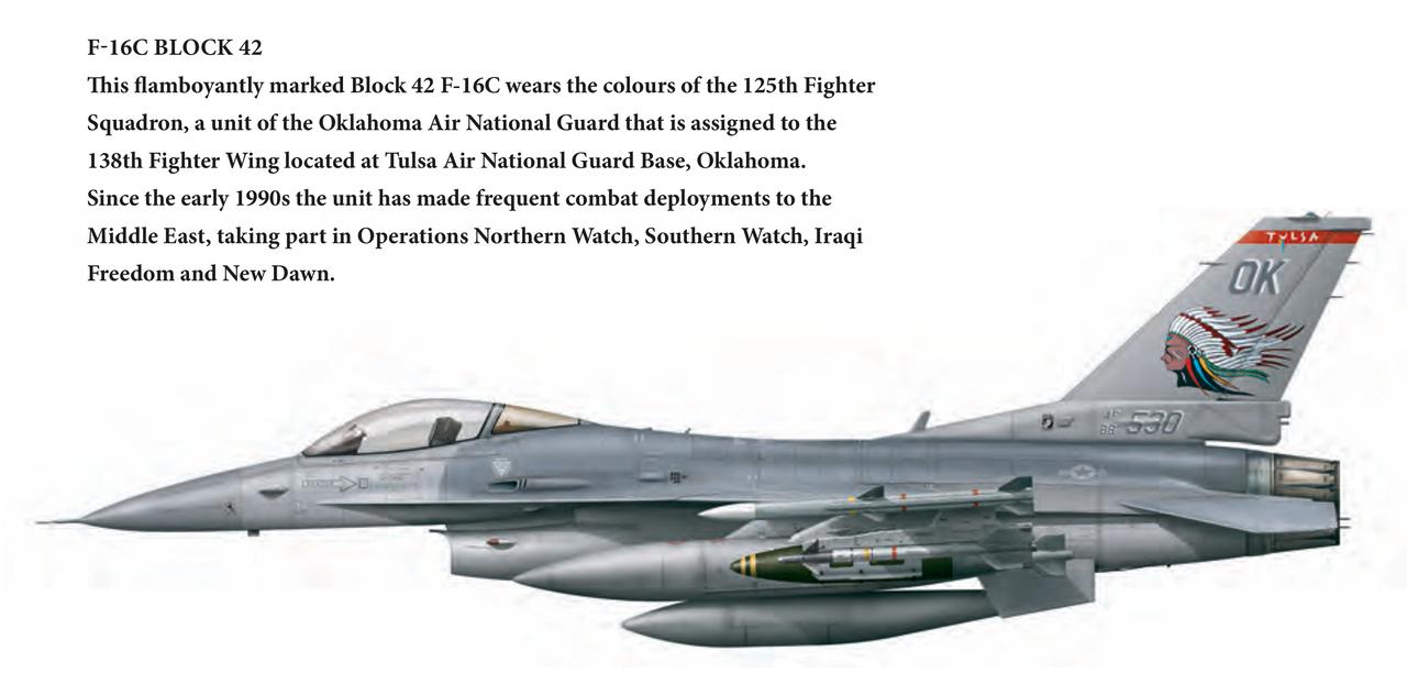 F-16C BLOCK 42
这架有着华丽涂装的Block 42型F-16C战斗