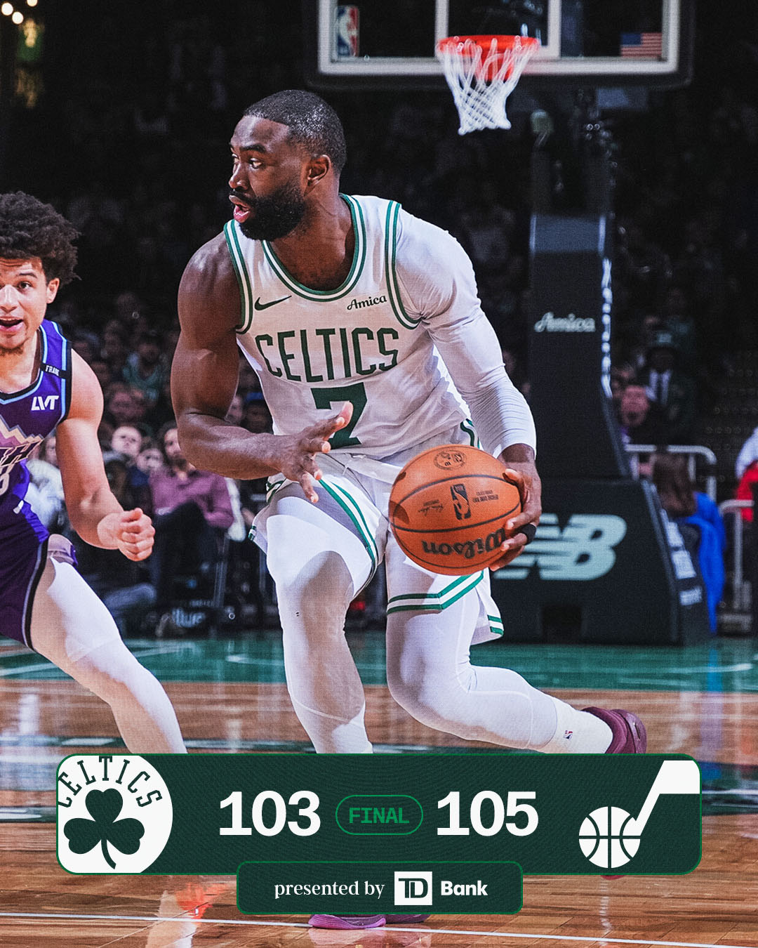 比赛结束，我们在末节最多落后11分情况下，顽强反击抹平分差，但最终遭努尔基奇终勾