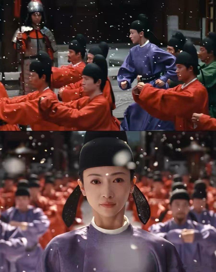 吴谨言江山为聘官服造型吴谨言江山为聘官服典雅的紫色调自带雍容质感，上身之后尽显华
