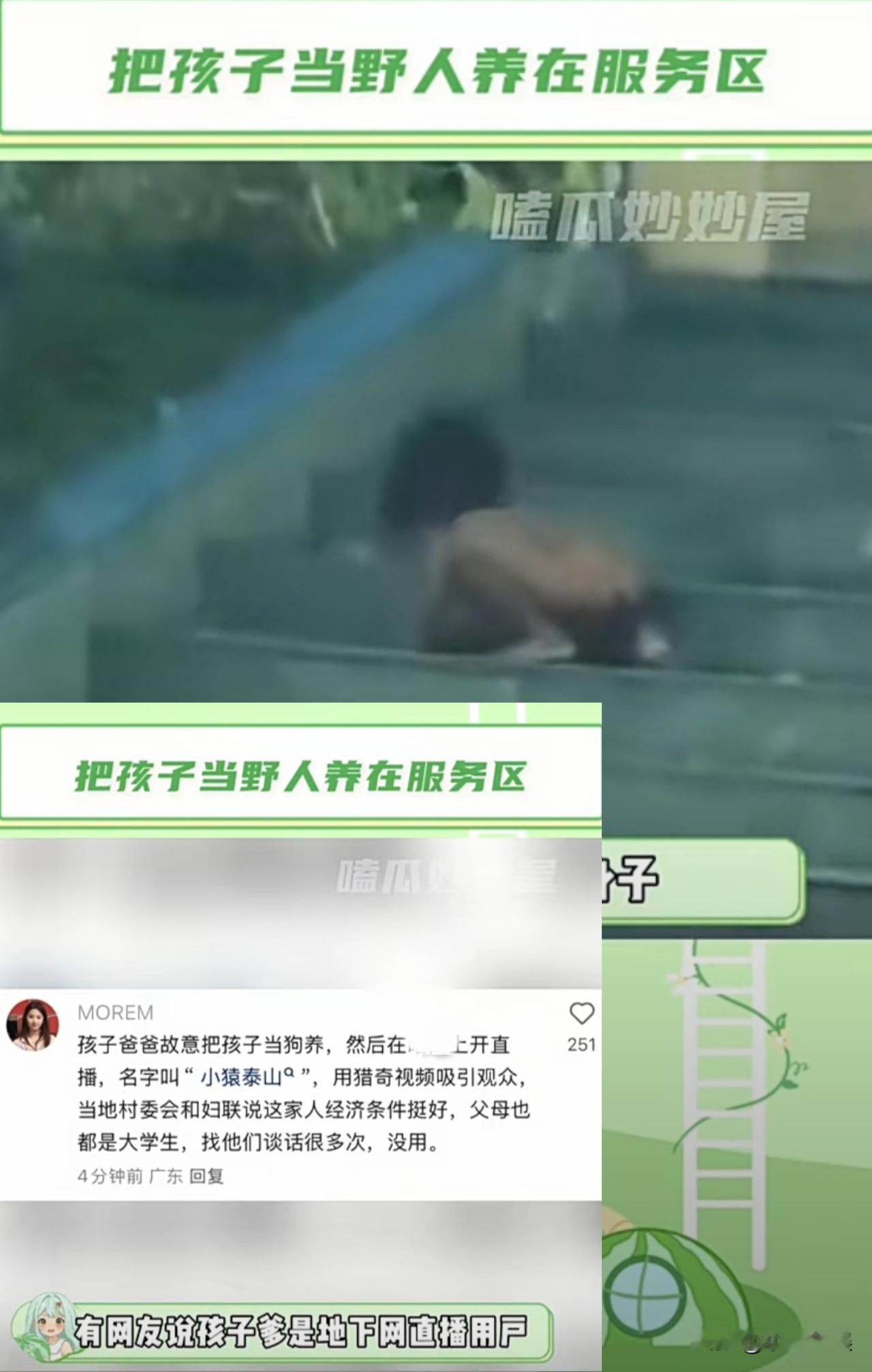 天呐！这简直就是反人类！
亏他们还是大学毕业的，
让孩子像犬一样爬行、吃饭、喝水
