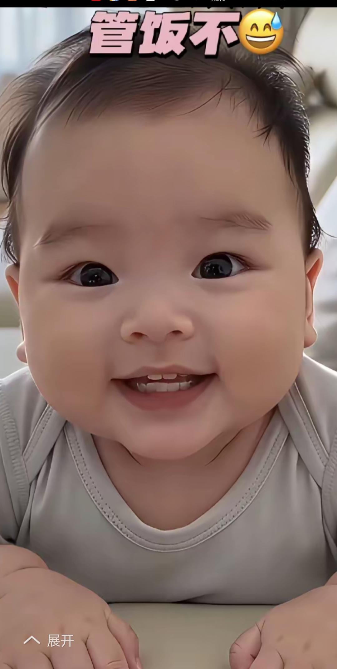 “汪宝儿”的这组照片太逗了！有人说孩子长得像张兰，有人说孩子长得像姥爷！大家觉得