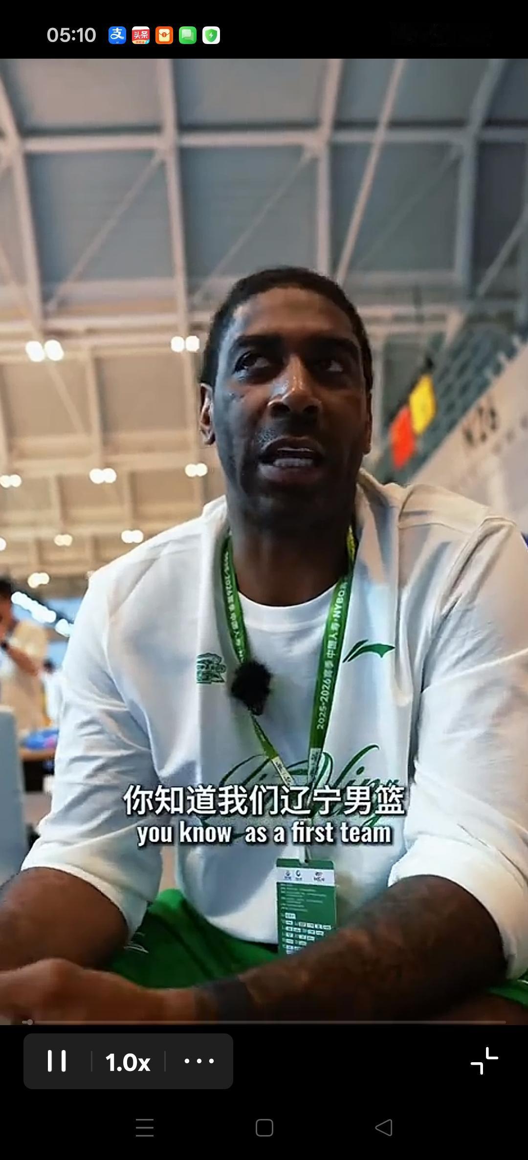 辽宁青训的梅奥，在NYB0全国总决赛的现场，考察球员。
被问到如何看待现在的辽宁