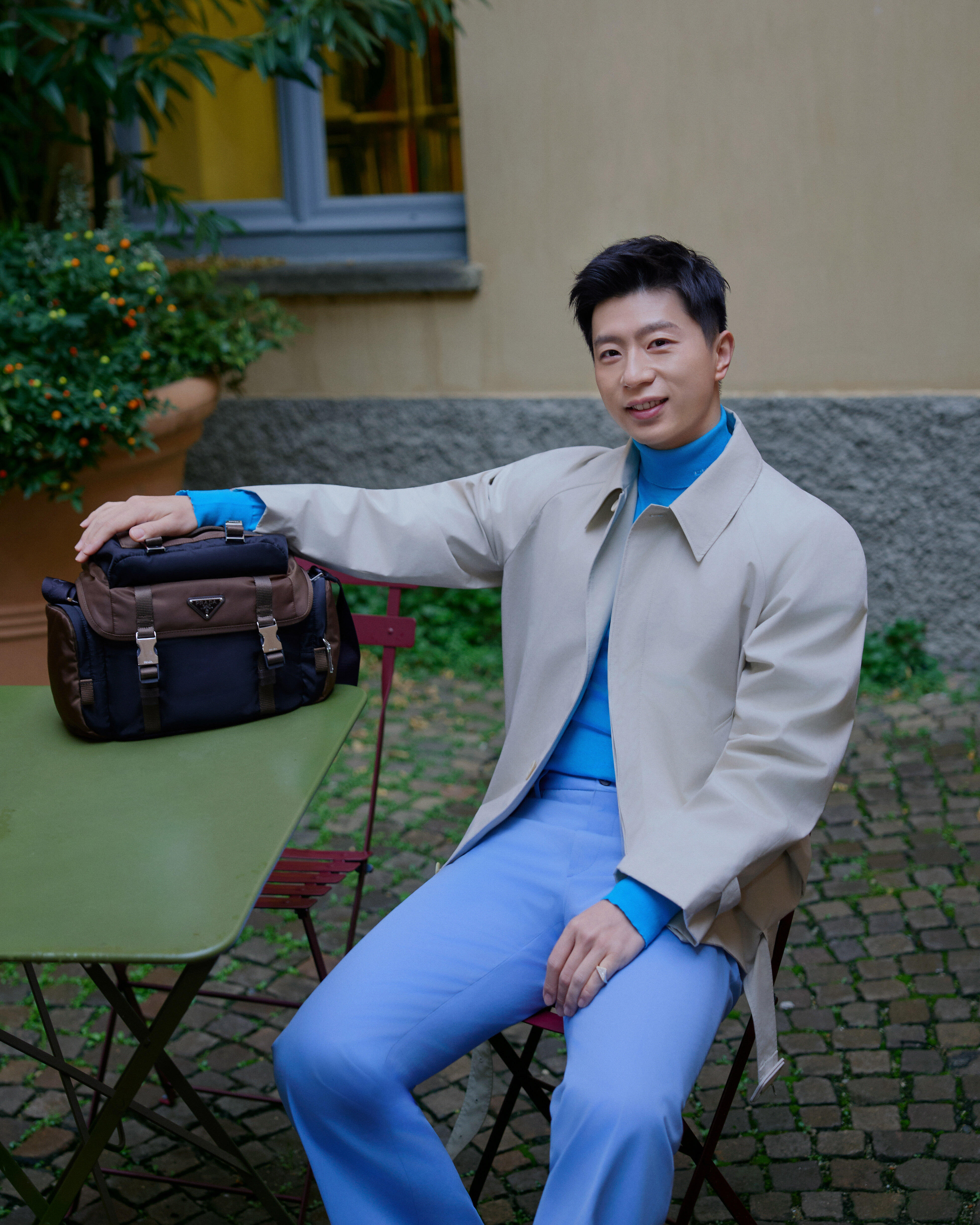 Prada大秀男装周米兰男装周马龙 ×Prada 2026秋冬大秀马龙穿着Pra