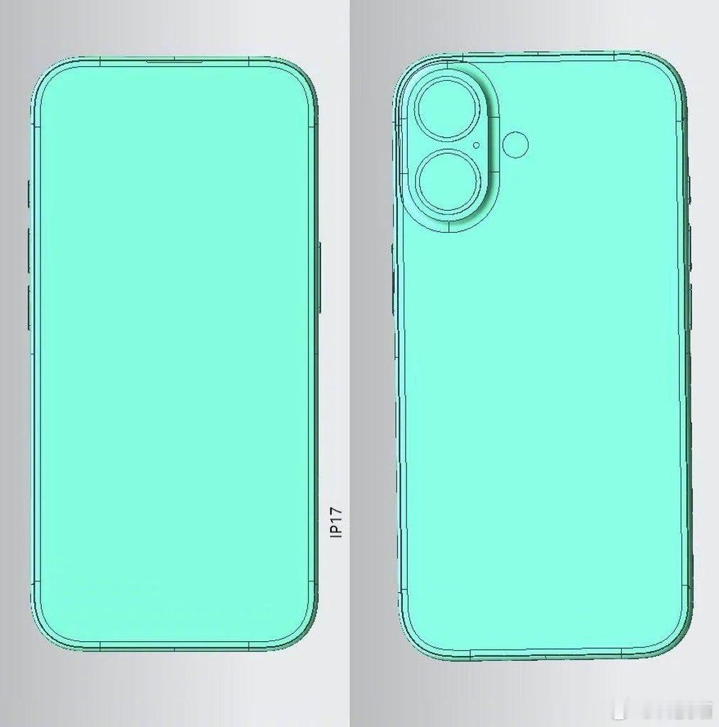 最新iPhone 17系列CAD图，iPhone 17 Pro 和 iPhone