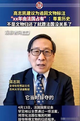 高志凯提了个极度“扎心”的建议：以后从国外追回来的文物，玻璃柜旁边的介绍牌上，必