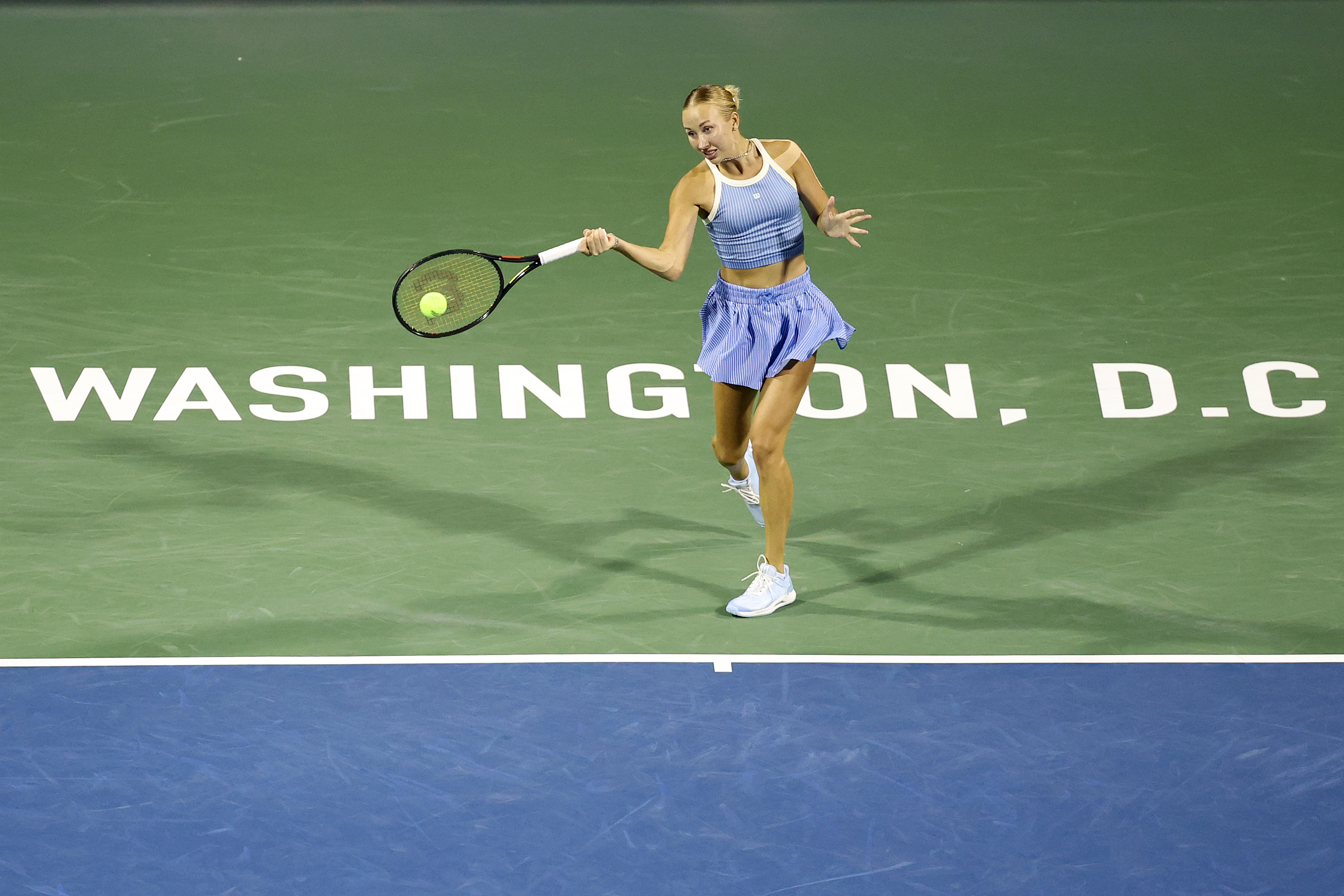 WTA500华盛顿站第二日完整赛果👇弗莱彻 6-4 6-3 李吉妮卡林斯卡娅 