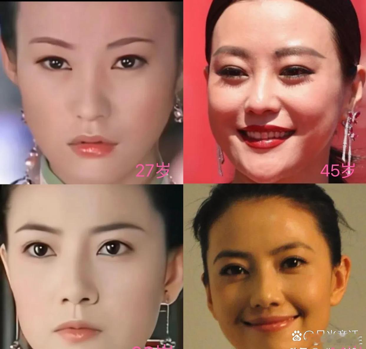 高圆圆和郝蕾只差一岁，真是一胖毁所有！ 