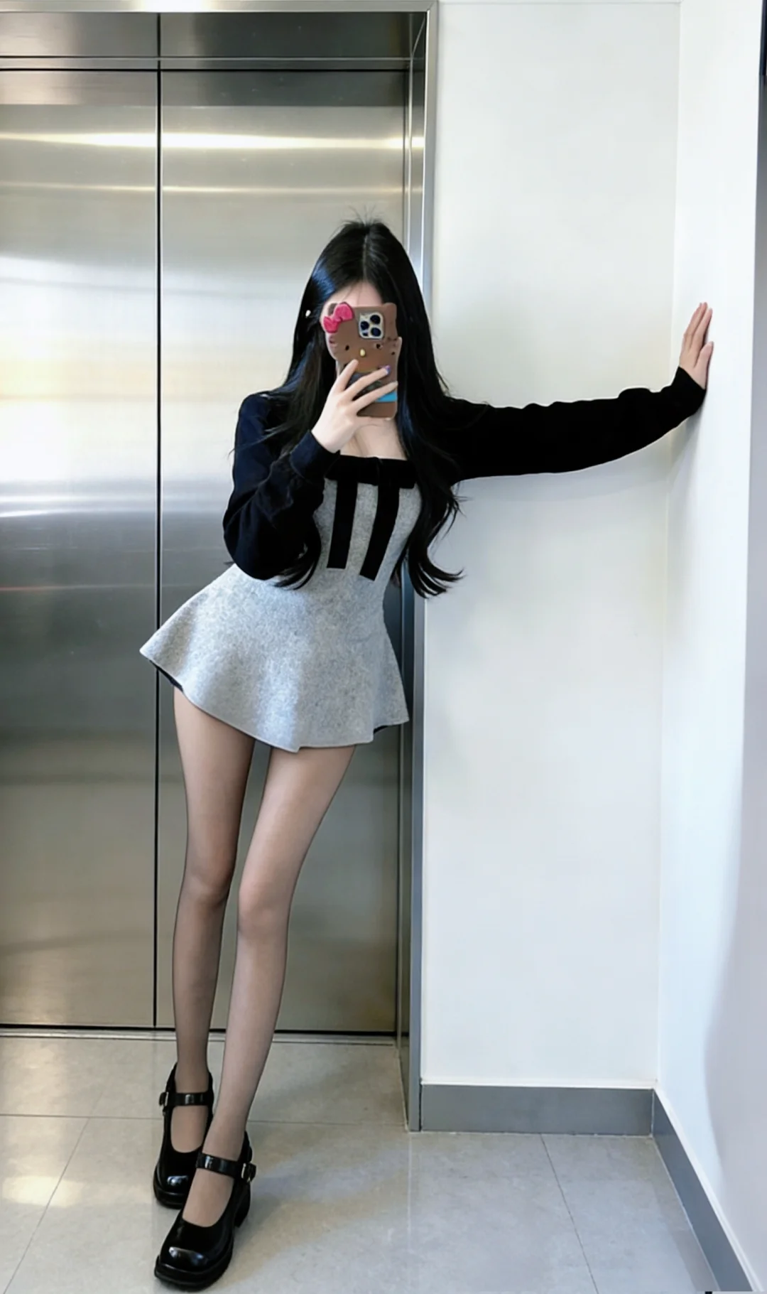 灰色短裙裙裙裙