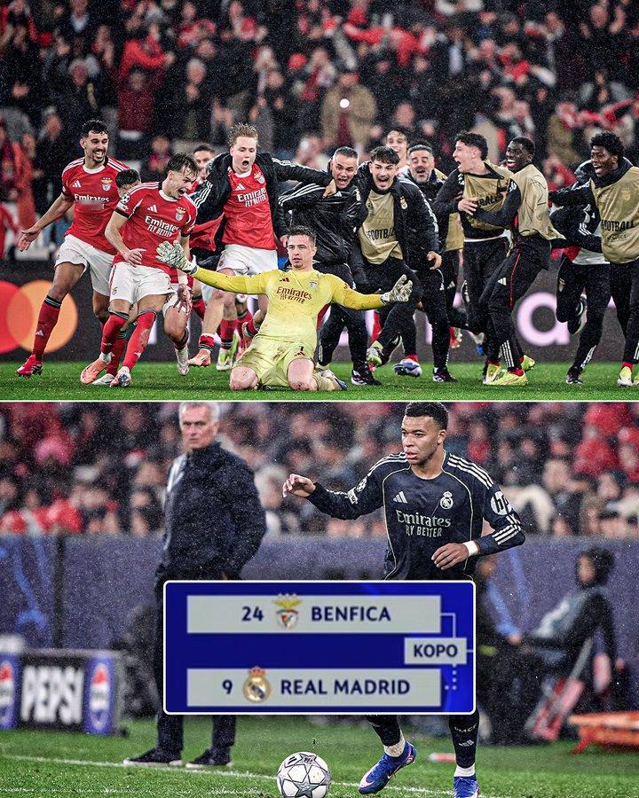 何塞·穆里尼奥执教的本菲卡将在欧冠淘汰赛阶段再次与皇家马德里交锋 