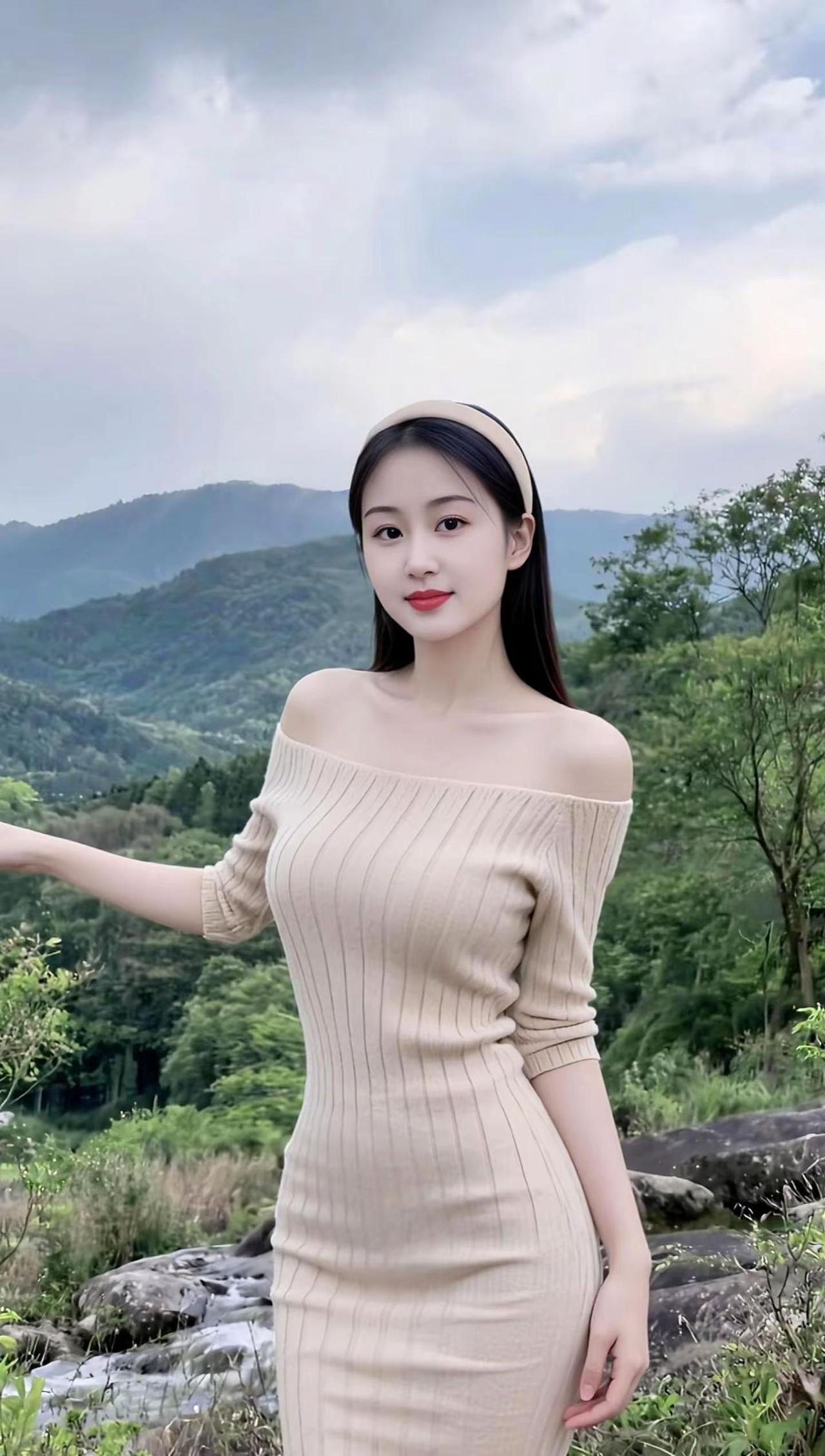 AI山野露肩照 颜值随拍 气质穿搭 农村生活 找对穿搭风格就像开挂