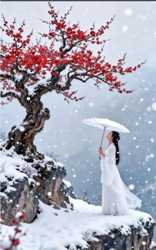 梅花无意把枝伸
雪覆寒枝映梅魂
艳骨凝香添雅韵
瑞玉飘飘妆新春