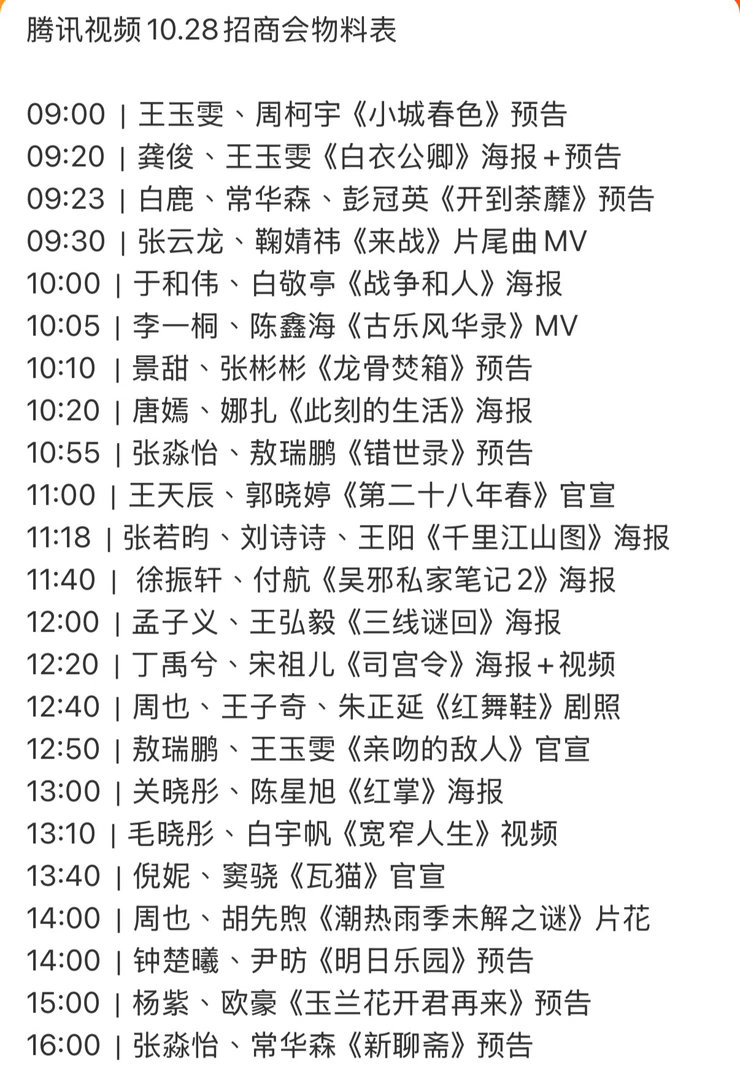 2027鹅厂片单2027鹅厂片单大公开！俊男美女扎堆，各种大IP看得人眼花缭乱。