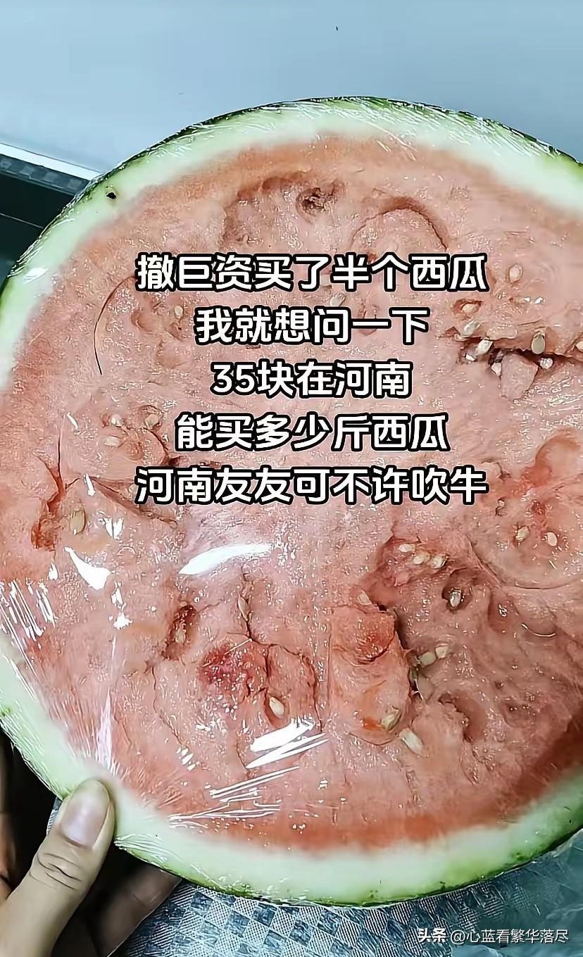 为什么西瓜的价格会相差这么多呢？看到一位南方小姐姐在水果店里，买了半个西瓜竟然就