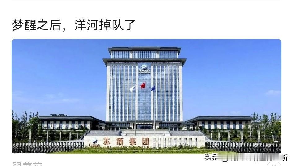 洋河的问题不是酒不行，而是情绪失联。