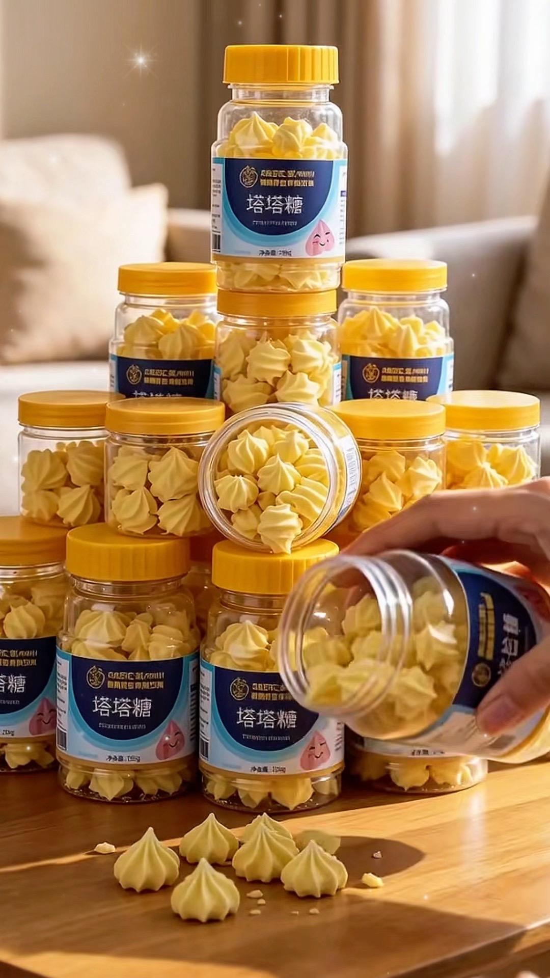 这款塔塔糖也太有童年味道啦✨ 造型精致可爱，口感硬脆，咬一下糖屑迸发出...
