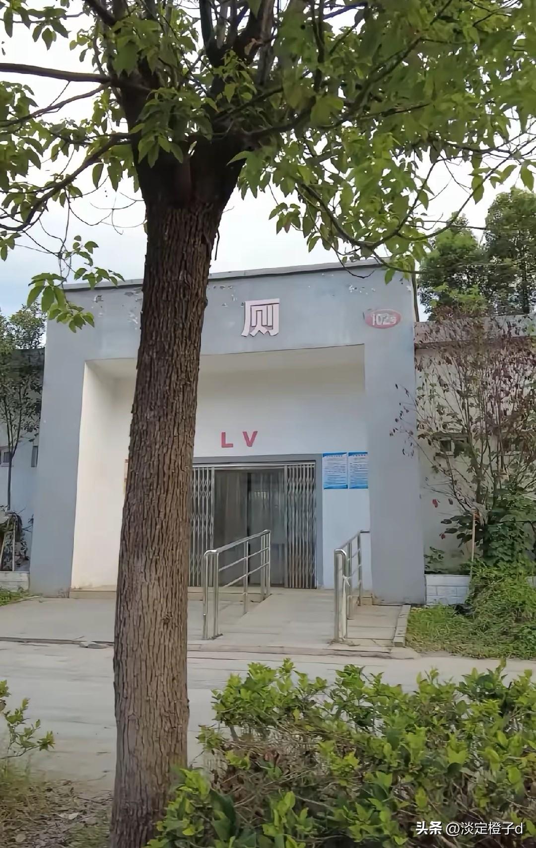 公厕标识撞名顶奢品牌，戳文化反收割全民共鸣
 
河南一处普通市政公厕印着LV字样