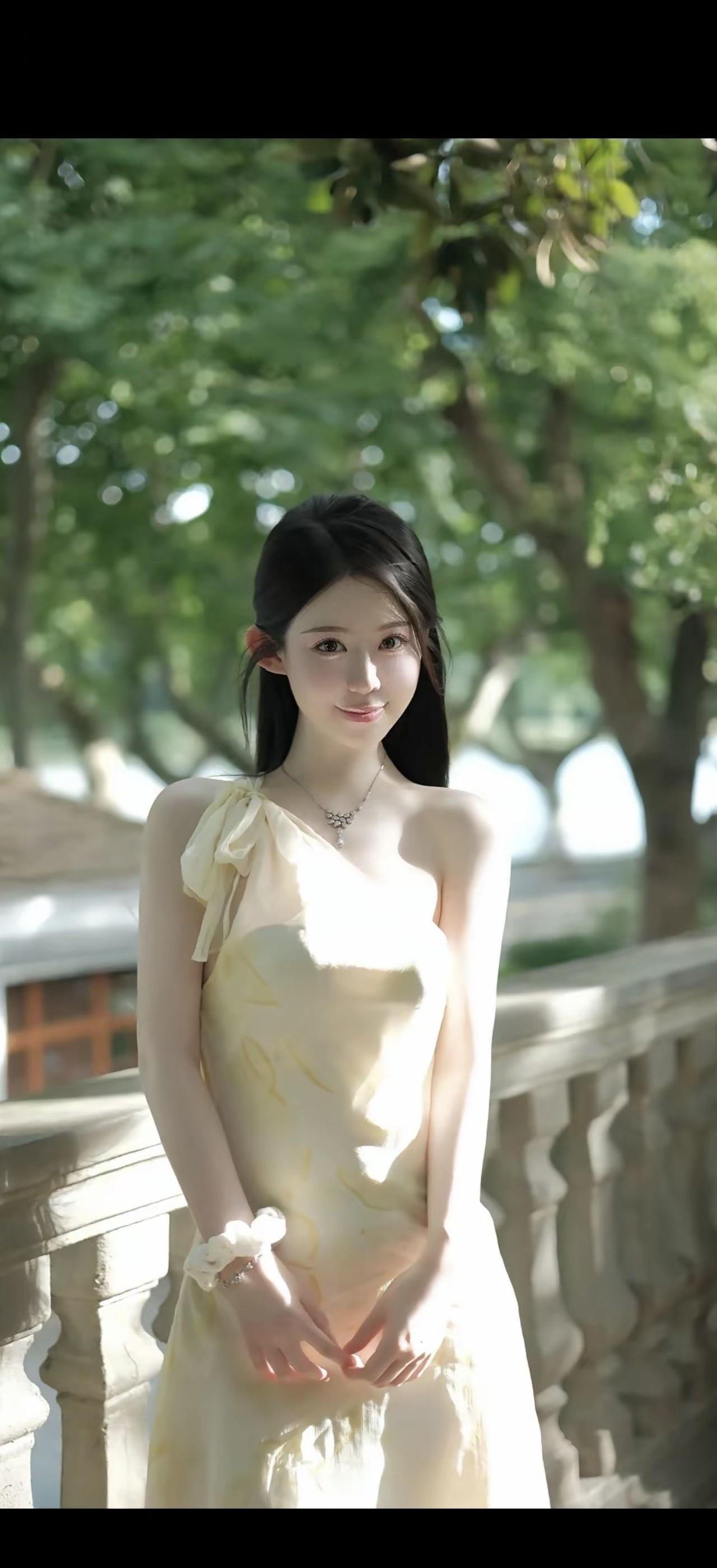 轻纱拂面，绿意满怀。