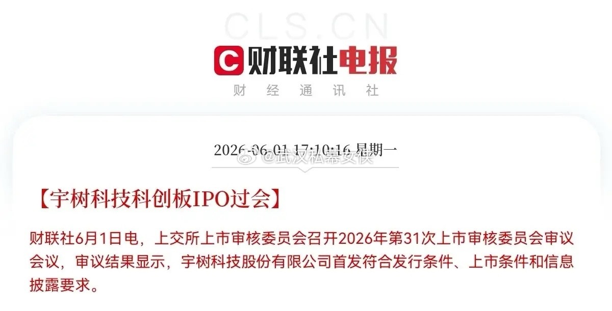 重磅！重磅！重磅！上交所刚刚宣布，宇树科技科创板IPO正式过会了这个消息一出，多