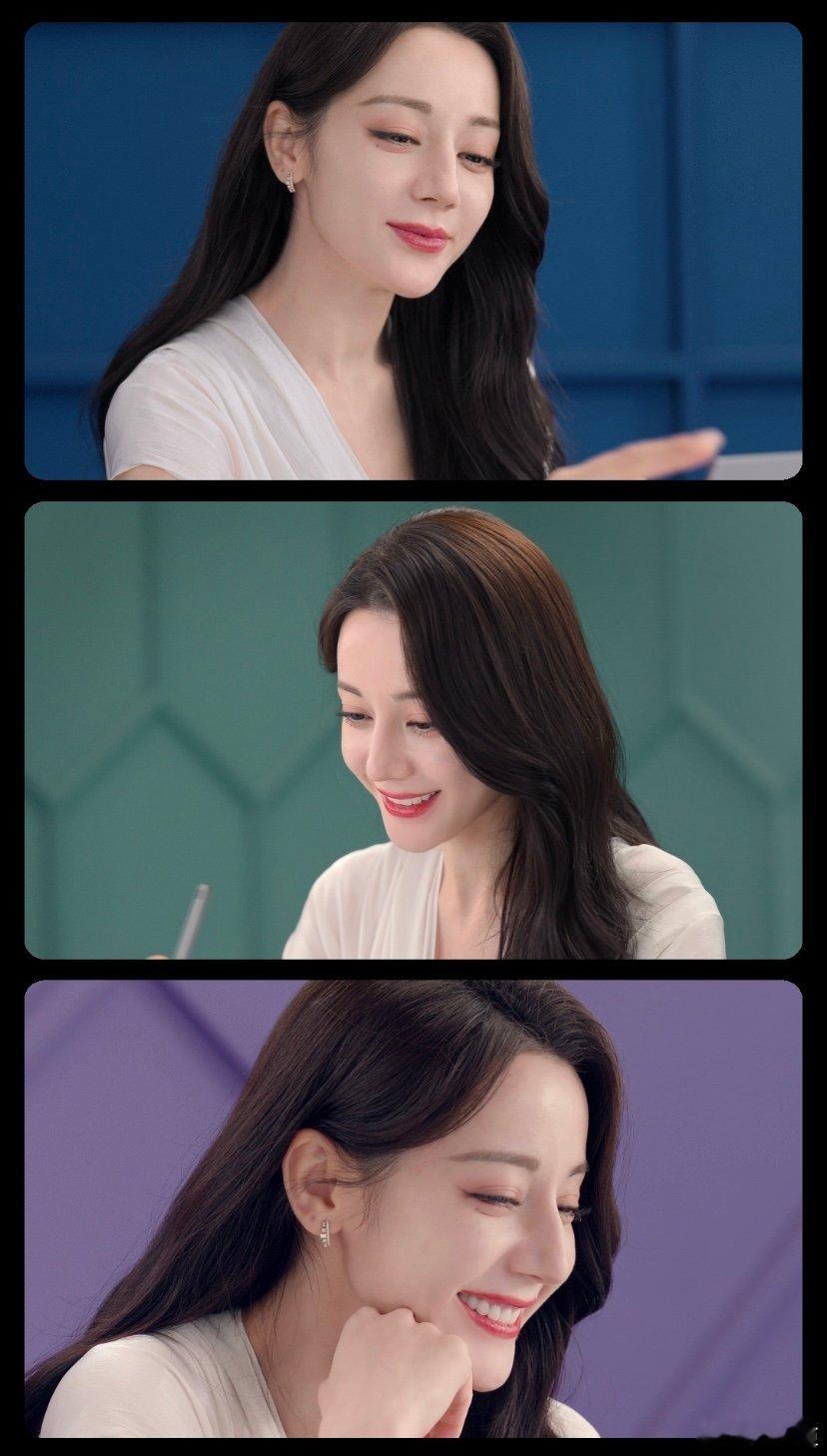 #迪丽热巴的AI搭子# 被绝美大片震撼到！红唇长发与阔腿裤套装完美融合，展现出她