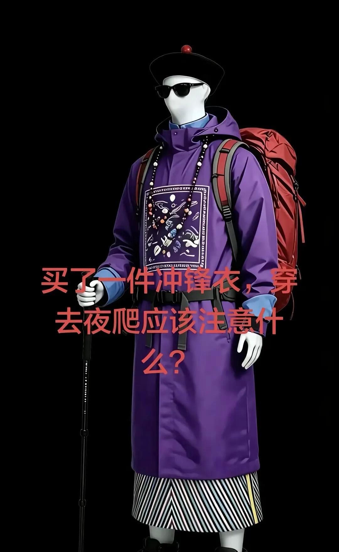 穿这身衣服夜爬？没人的时候走，有人的时候蹦，撞衫了就… ​​​