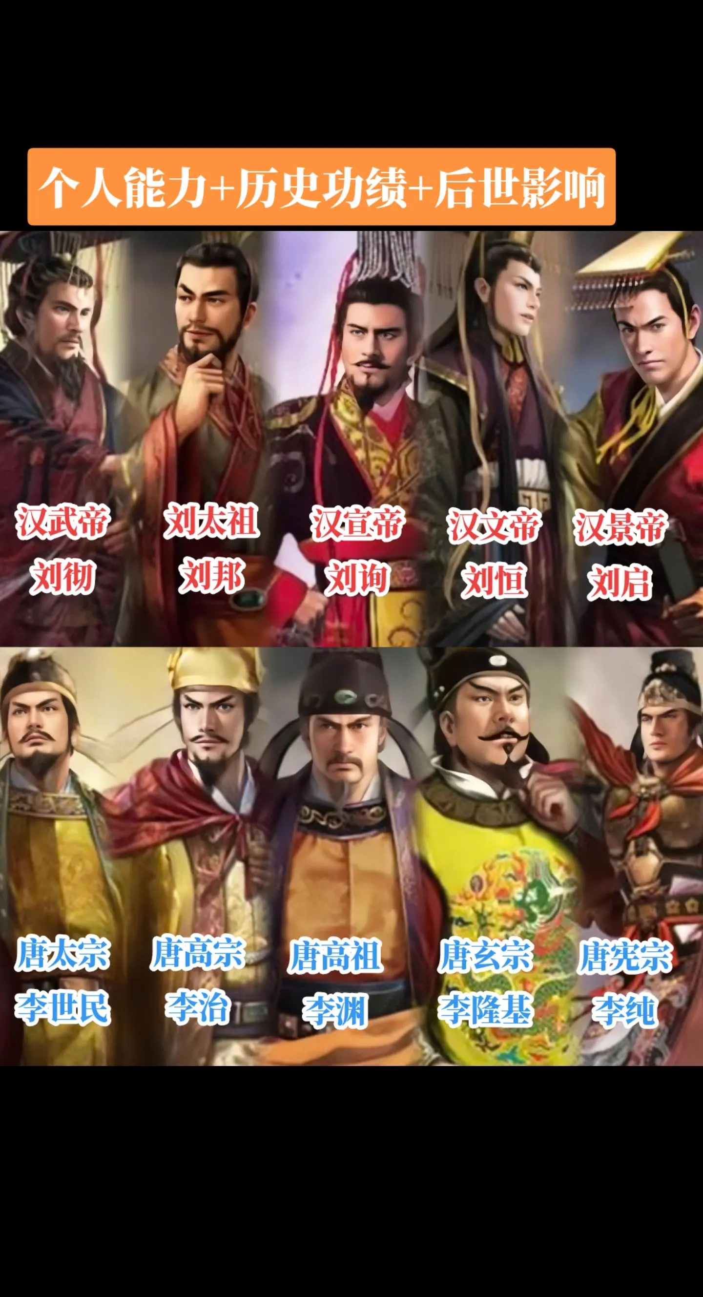 西汉皇帝个人能力