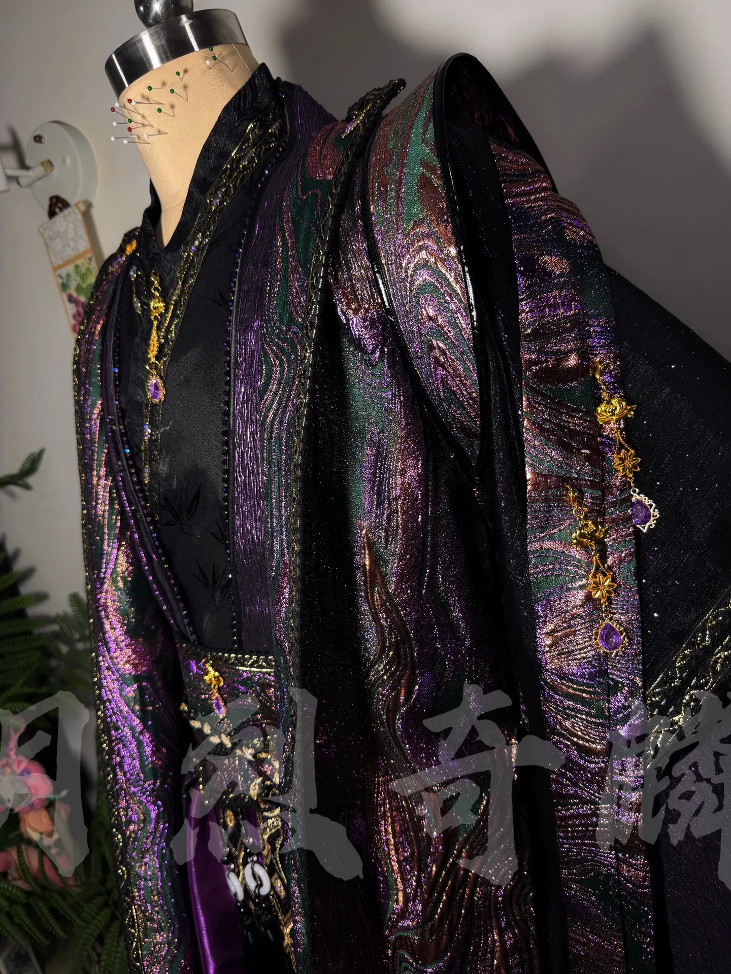 万用紫色古装 |江澄 | 晏无师cos服。尝试了手穿珠，让细节更精致~...