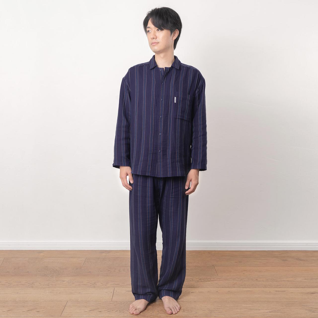 Liflance系列4014：柔软的三重纱男式睡衣
商品编号:      401