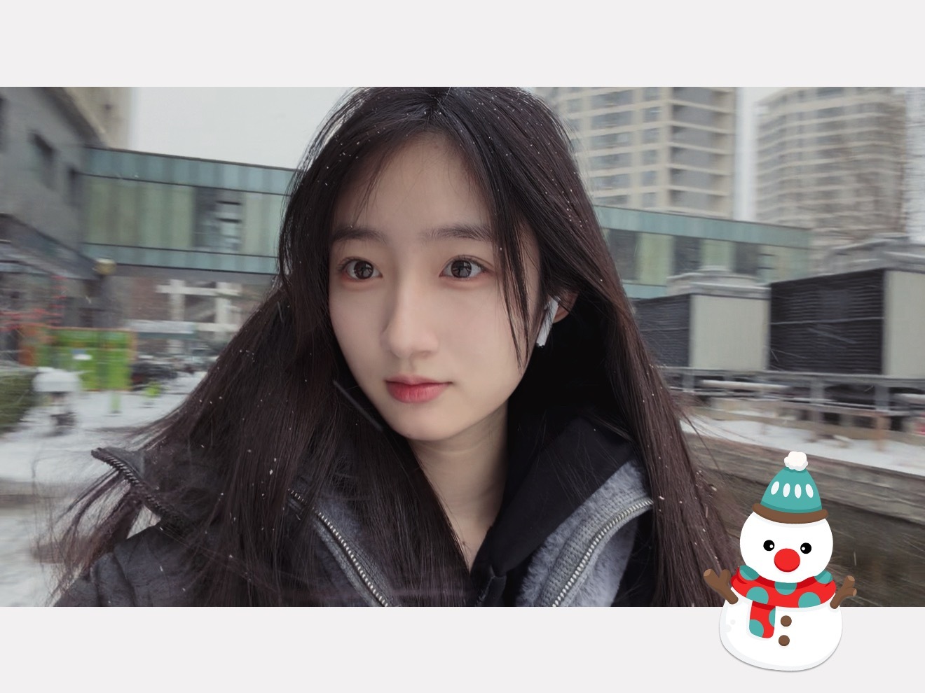 兄弟们，北京下雪了！如悦而至快看啊下雪了北京下雪曹悦如 北京·中央戏剧学院(昌平