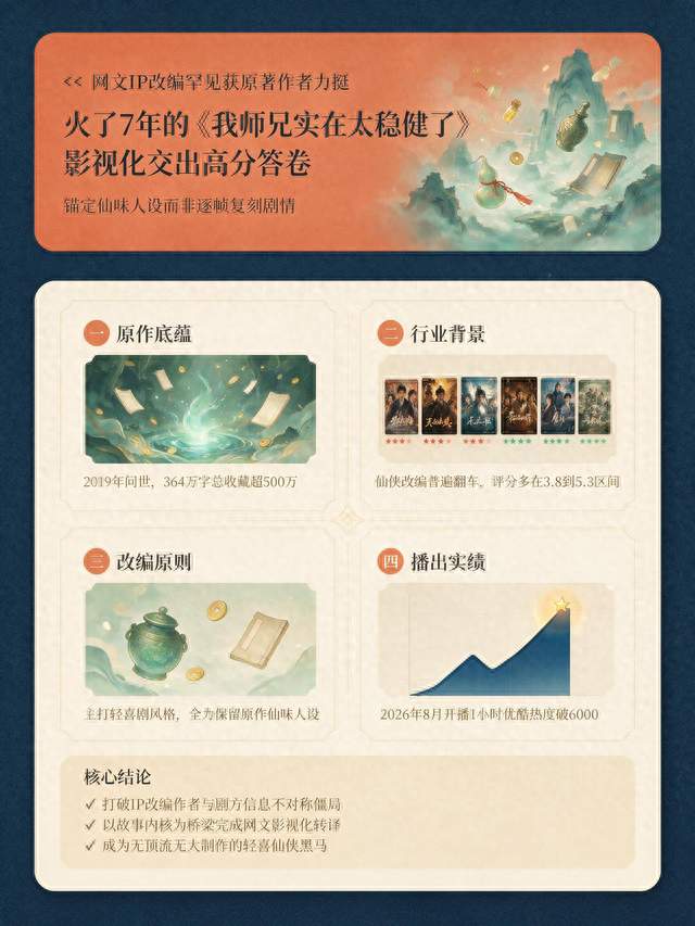 《师兄太稳健》改编，如何让作者从“别看了”转为力挺？