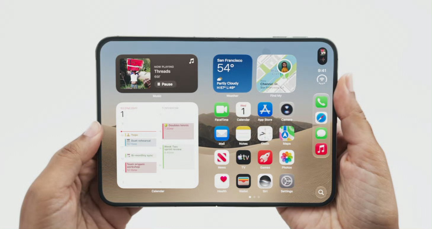 iPhoneDuo采用屏下摄像头 内屏藏摄像头，不过一般折叠屏自拍大多用外屏，正