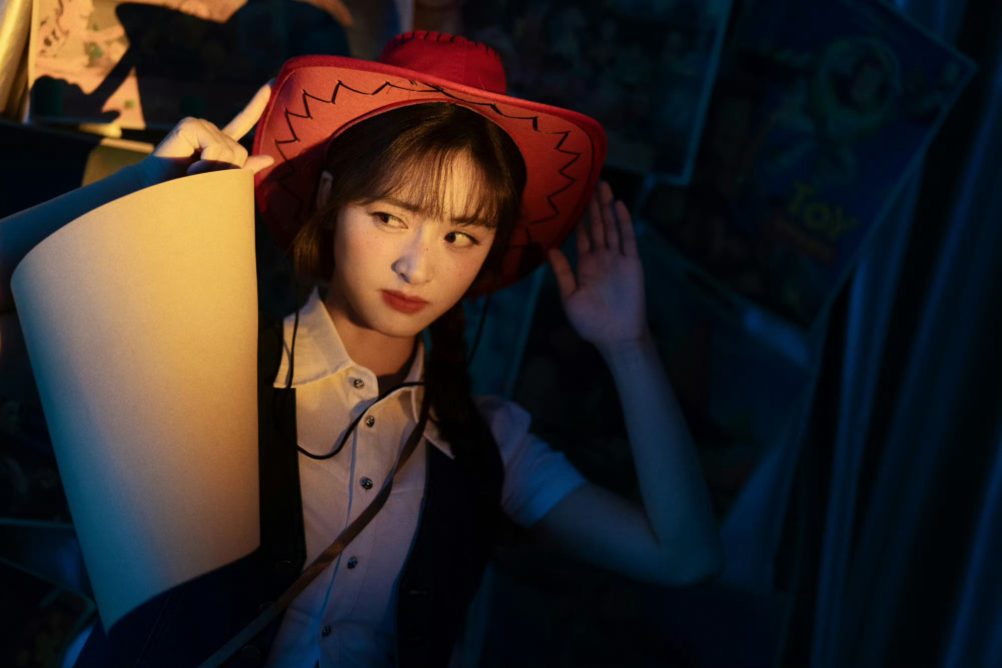 #沈月动漫少女#沈月混血雀斑妆➕西部牛仔帽🤠妥妥的西部牛仔风[送花花]让人一眼