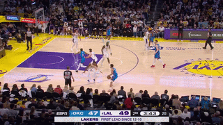 NBA季后赛西部半决赛G3 湖人vs雷霆 湖人在主场108-131惨败雷霆，系列