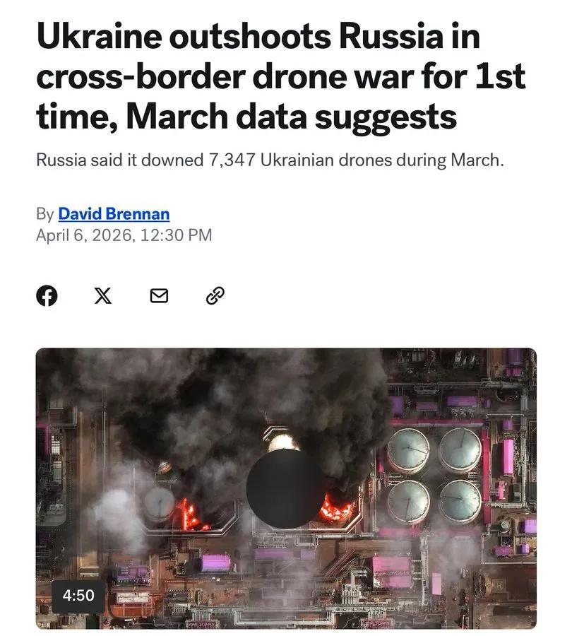 乌克兰在一个月内发射的跨境攻击无人机数量超过了俄罗斯，这是自2022年全面入侵战