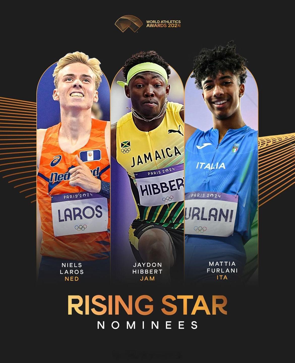 2024世界田联男子新星提名🇳🇱拉洛斯-奥运1500米第六名，1000米世界