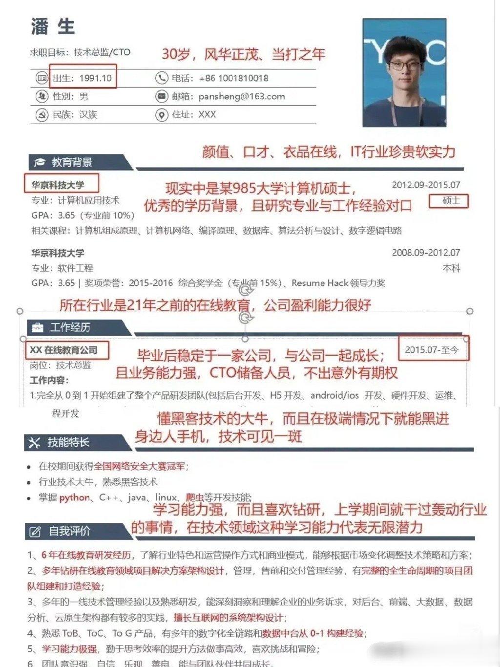 潘生这履历应该不至于被骗缅甸啊，这种人才在国内随便找都好几万一个月吧 ​​​