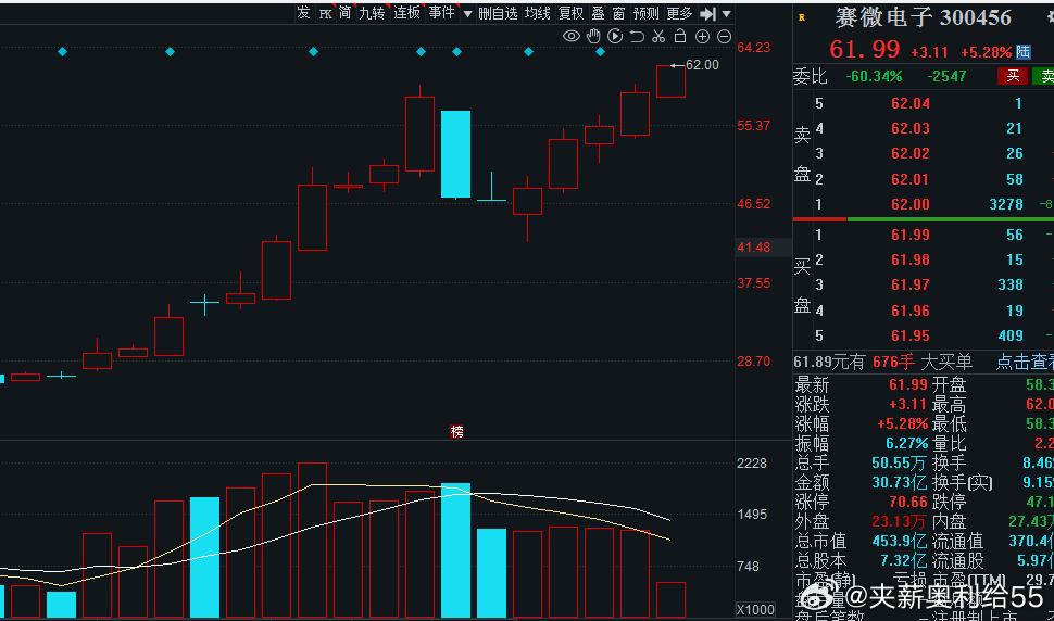 赛微电子创出新高，走出了主升浪，拥有百元股潜力（拭目以待） 
