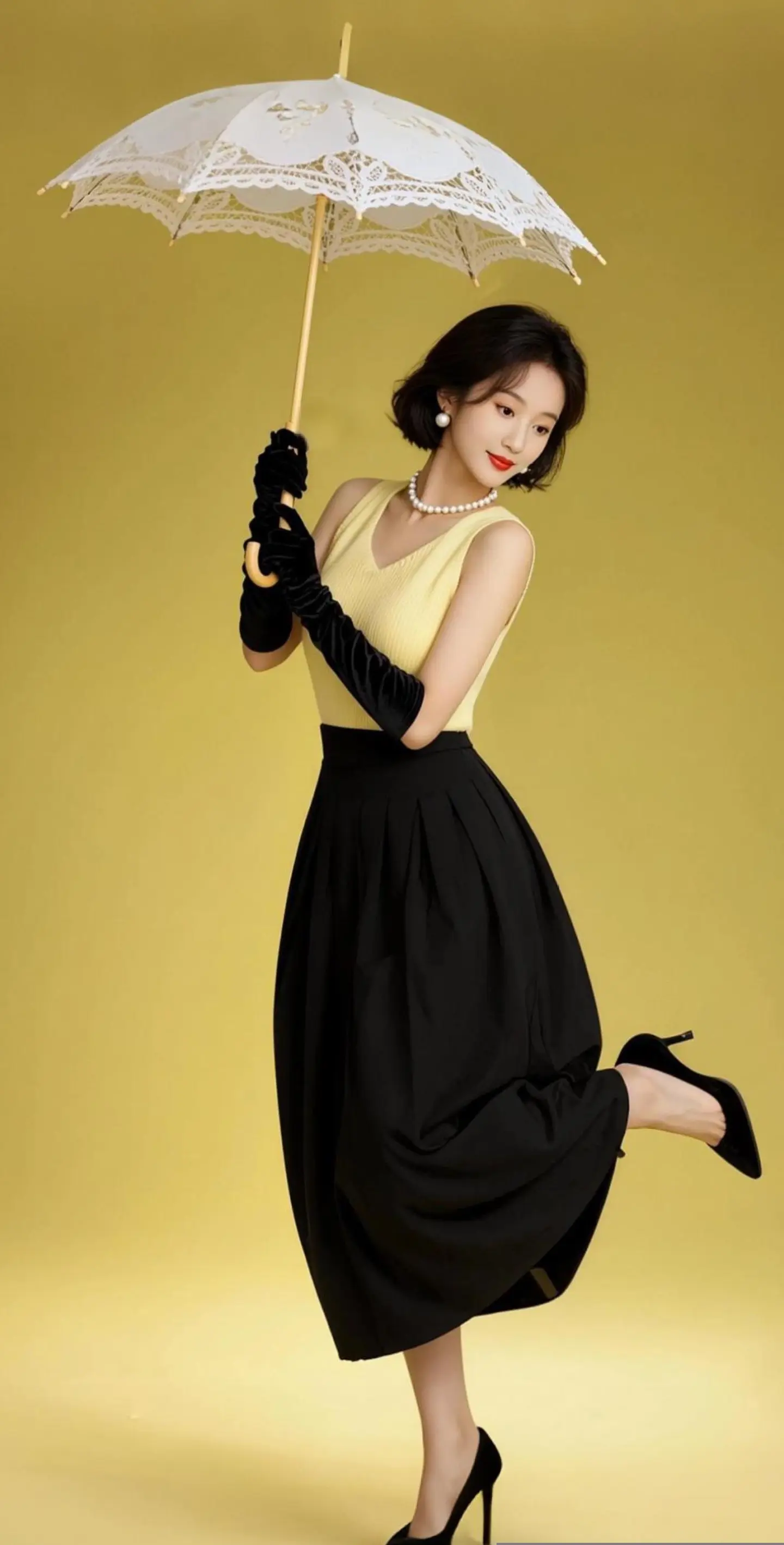 AI复古伞下照 ai创作