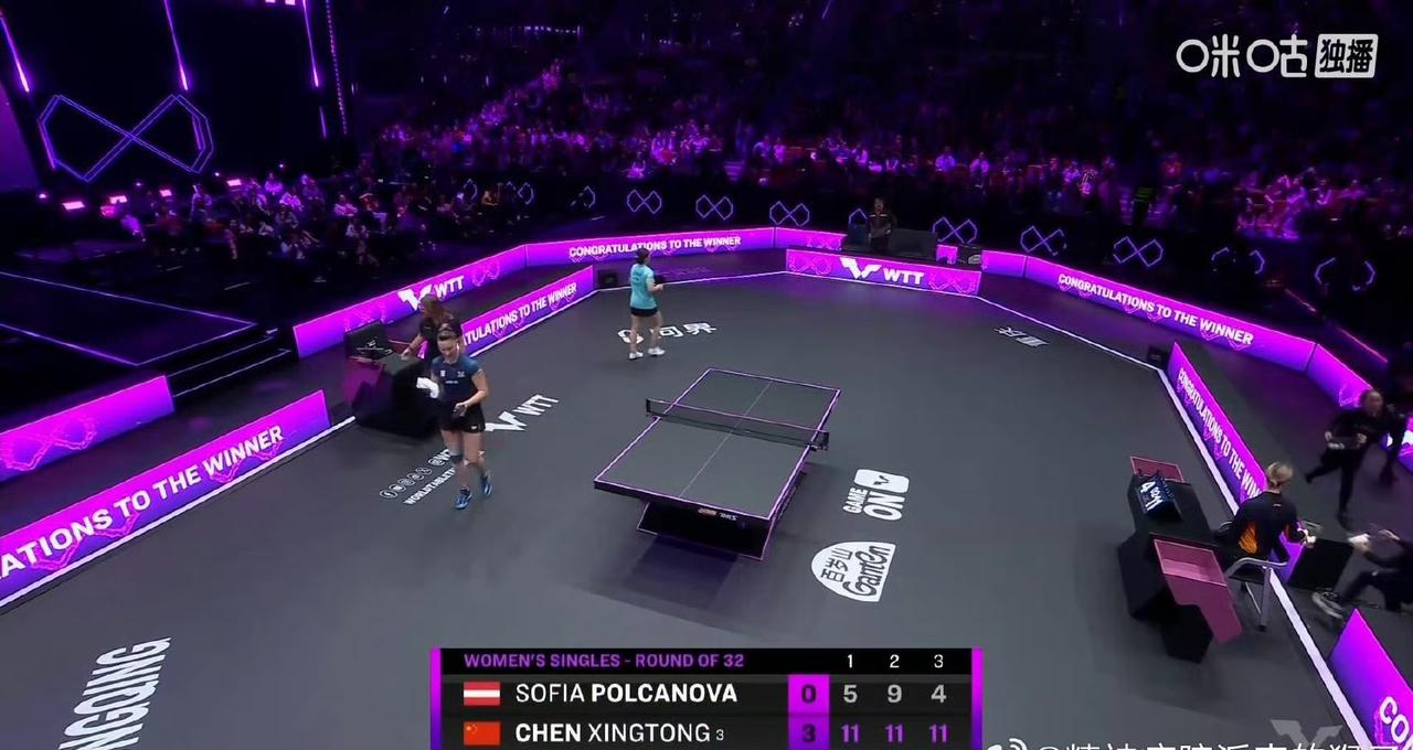 陈幸同🇨🇳状态不错[赞][笑哭]，
前两局陈幸同🇨🇳11-5，11-9领