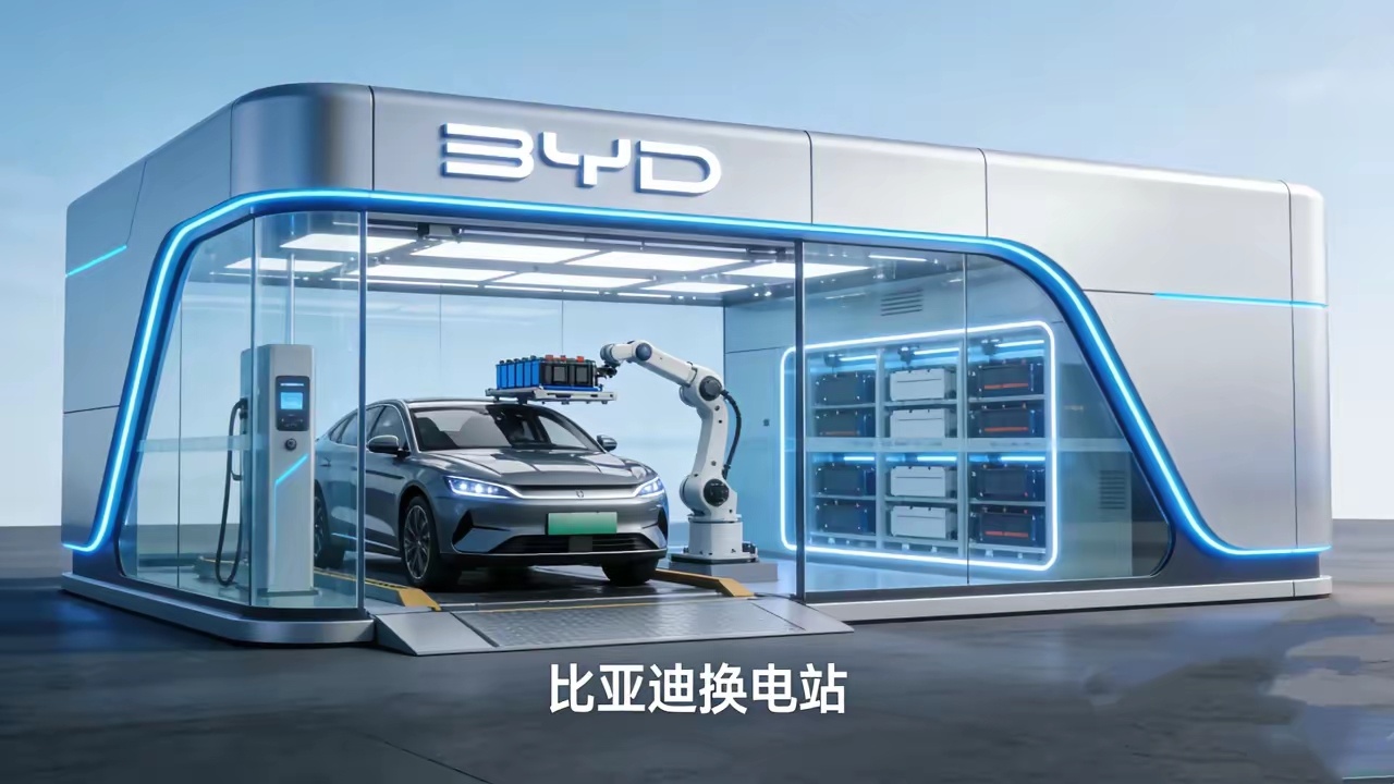 蔚来可以玩换电，其实比亚迪也能玩换电。毕竟以比亚迪的体量、销量，再加上电池和技术