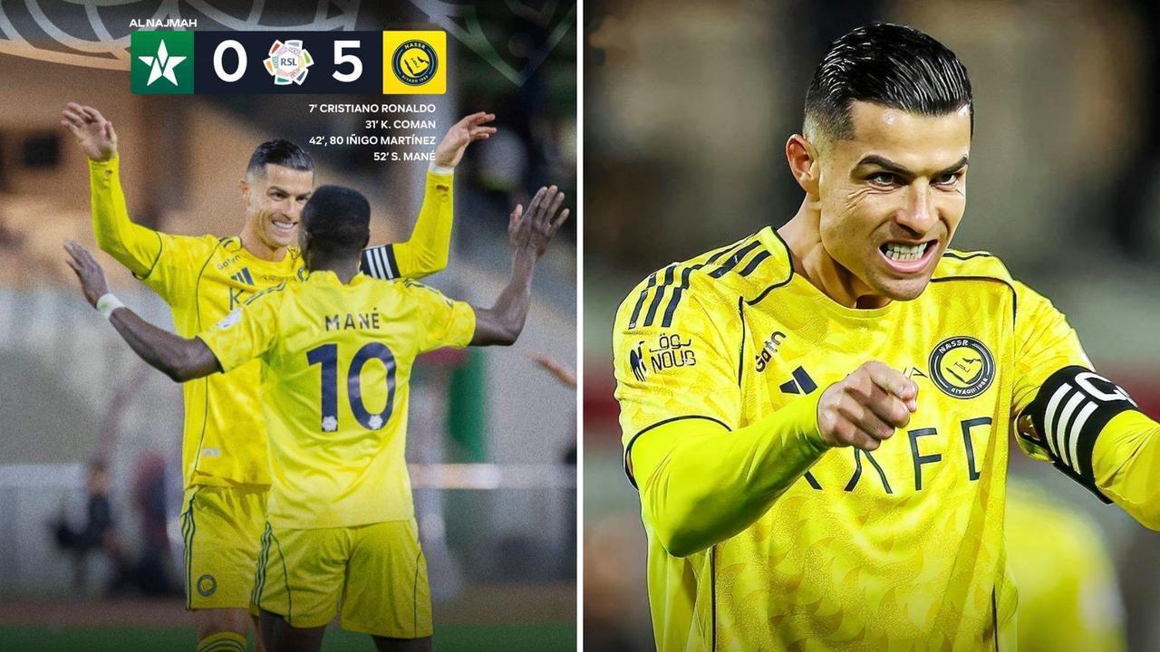 沙特联：利雅得胜利客场5-0大胜纳杰马体育，9连胜登顶。
科曼和马内相继破门，伊