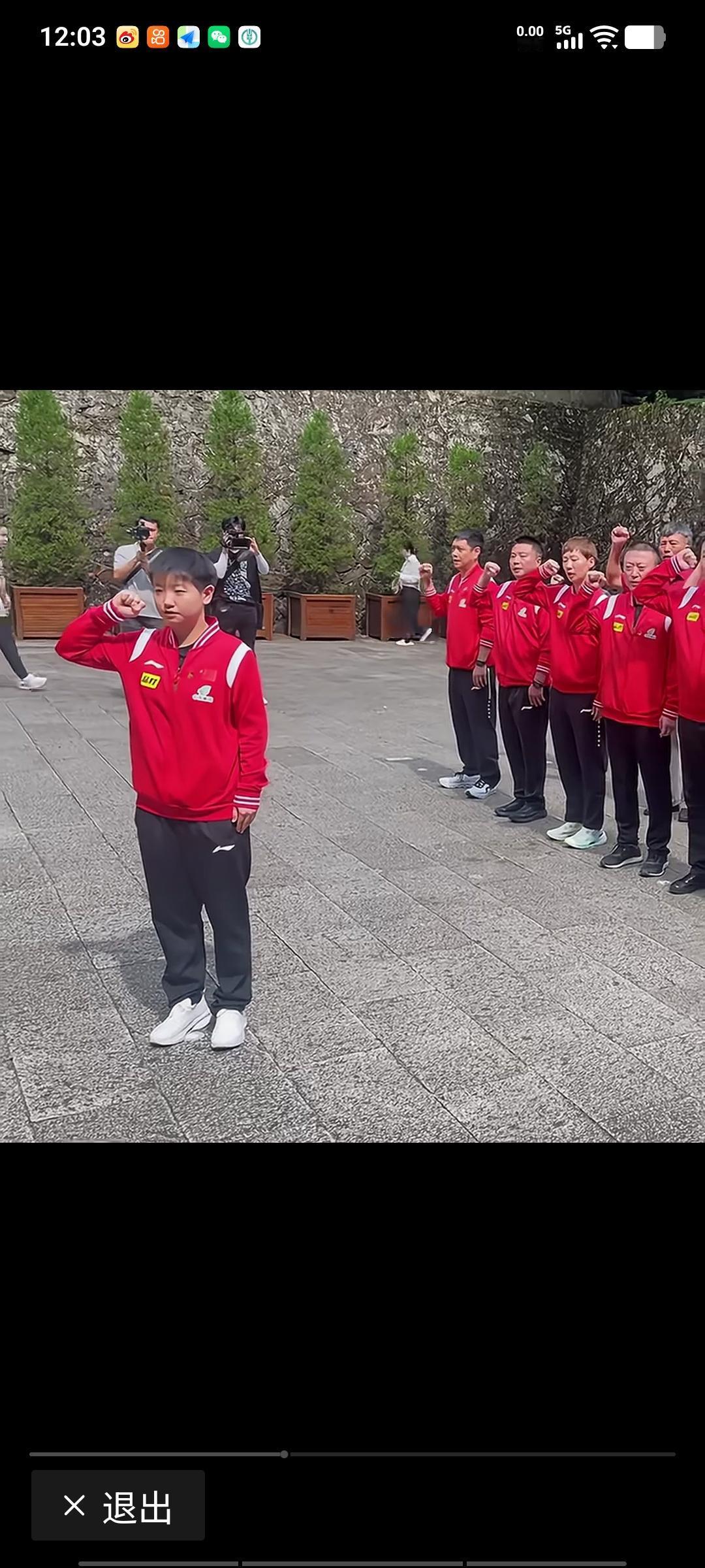 刷到孙颖莎带领国乒党员，宣读《中国共产党誓词》，她作为领誓人，声音洪亮，一字一句