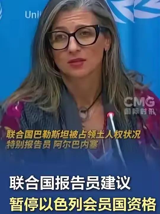 联合国里，终于来了个狠人。
一个叫阿尔巴内塞的女人，当着全世界的面，把一份报告直